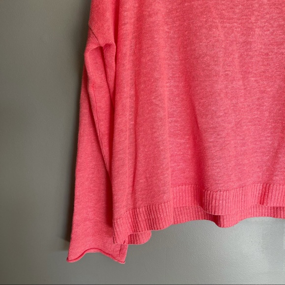 Eileen Fisher Organic Linen Stretch Box Top Coral - Picture 9 of 12